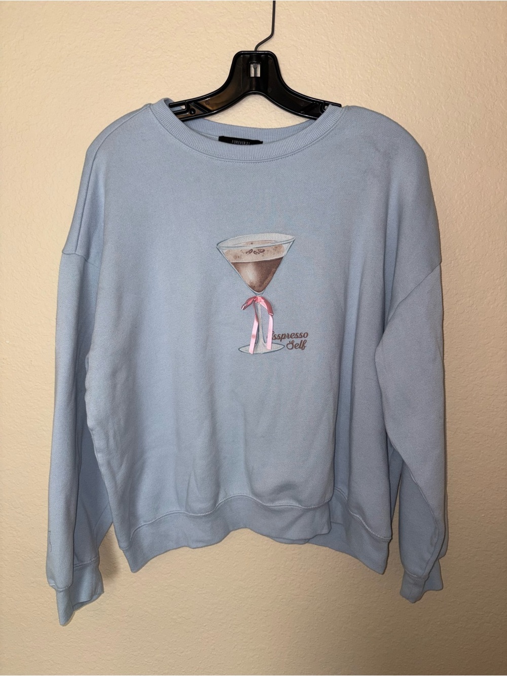 Forever 21 Light Blue Crewneck Sweatshirt